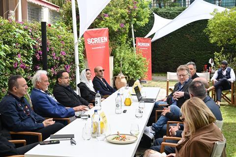 Roundtable discussion, Screen International Garden, Cannes